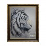 กรอบรูปภาพวาดสีน้ำมัน เสือโคร่งด้านข้าง